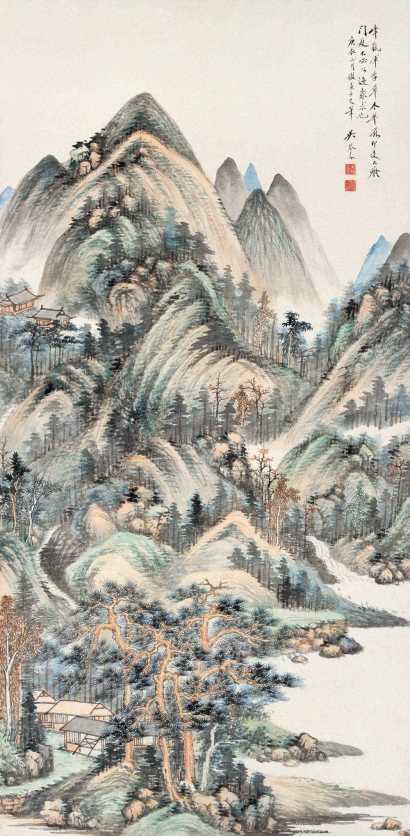 吴琴木 庚辰(1940年)作 层峦叠嶂 立轴